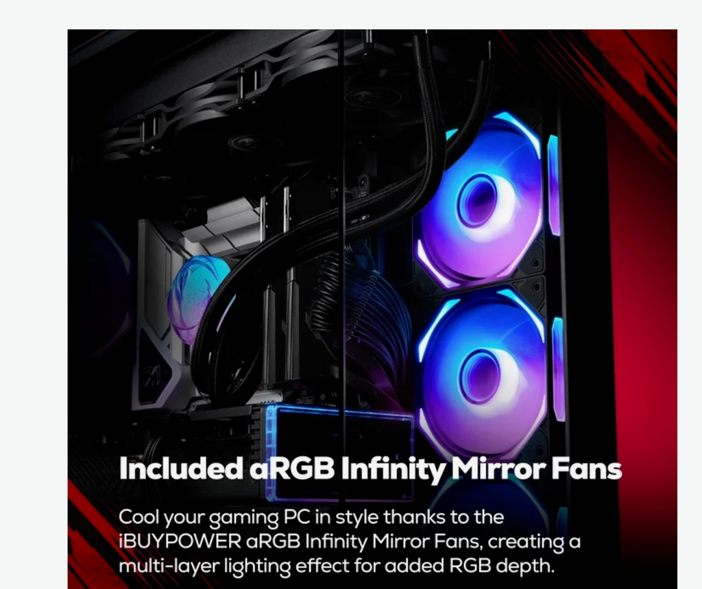 Gaming Desktop PC Element Pro, AMD Ryzen 7 7800X3D, NVIDIA GeForce RTX 5070 12GB, 32GB DDR5 RGB RAM, 1TB NVMe SSD, EPBA7N5701