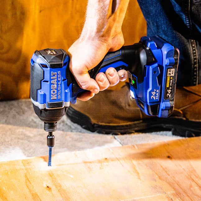 Kobalt 24-Volt 1/4-Inch Cordless Brushless Impact Driver (Battery, Charger, and Soft Bag Included)
