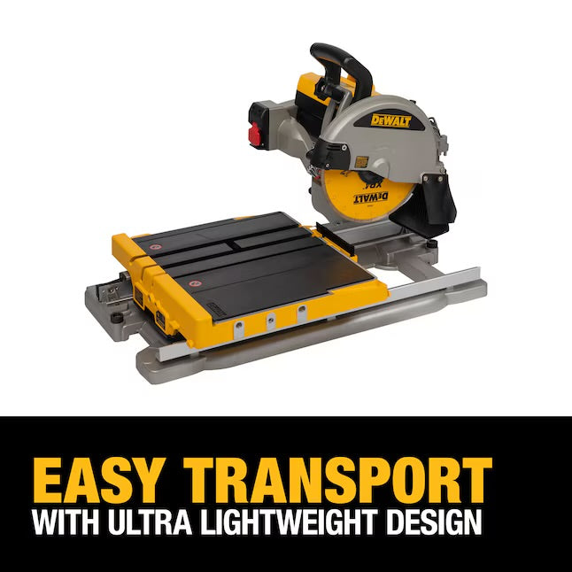 DEWALT 15A Wet Bridge Sliding Table Tile Saw with 10-Inch Blade and Stand