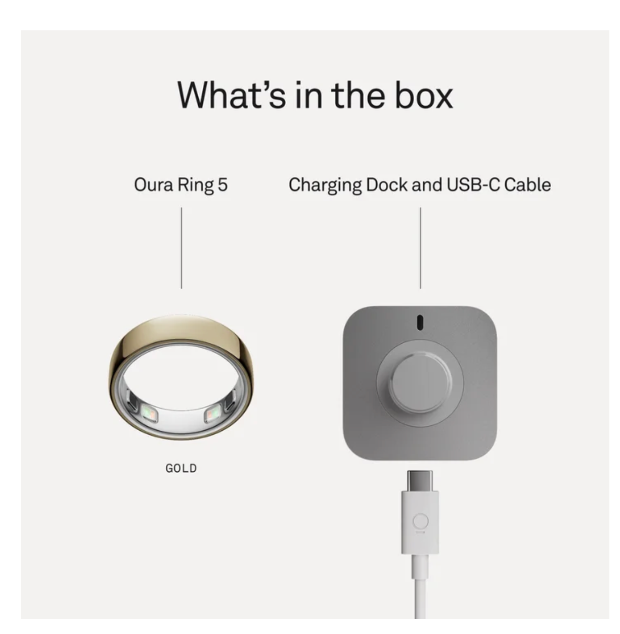 Oura Ring 5 - Golden - the Smallest Smart Ring in the World - Sleep, Activity, Women's Health, AI Advisor, 1 Week Battery Life, Choose the Size Before You Buy, Compatible with Android and iOS. SIZE 10