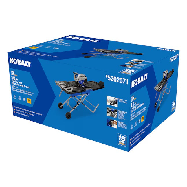 Kobalt 15.0 -Amp 10-in -Blade Sliding Table Tile Saw with Stand