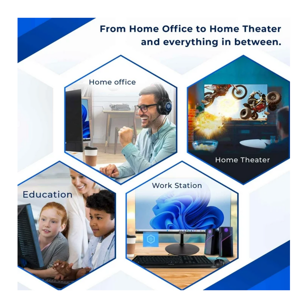 Dell RGB Desktop Computer Pack / Intel Core i5, 16GB RAM, 500GB SSD / Windows 11 / 24" Monitor / 2K Streaming Webcam / PC Combo for Home or School