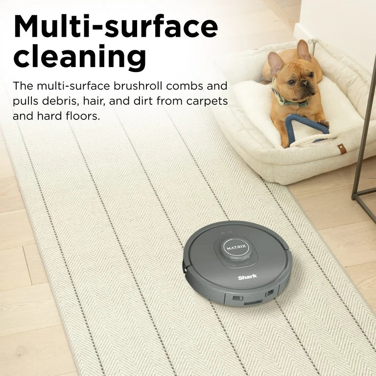 Shark Self-Empty Robot Vacuum with Miss-Free Matrix on Carpets and Hard Floors, 30-Day Bagless Capacity Base, Precision Home Mapping, Wi-Fi, RV2300S