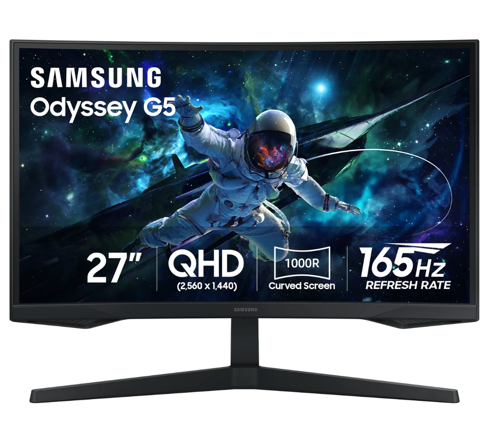 SAMSUNG 27" Odyssey G55C QHD 165Hz 1ms(MPRT) Curved Gaming Monitor