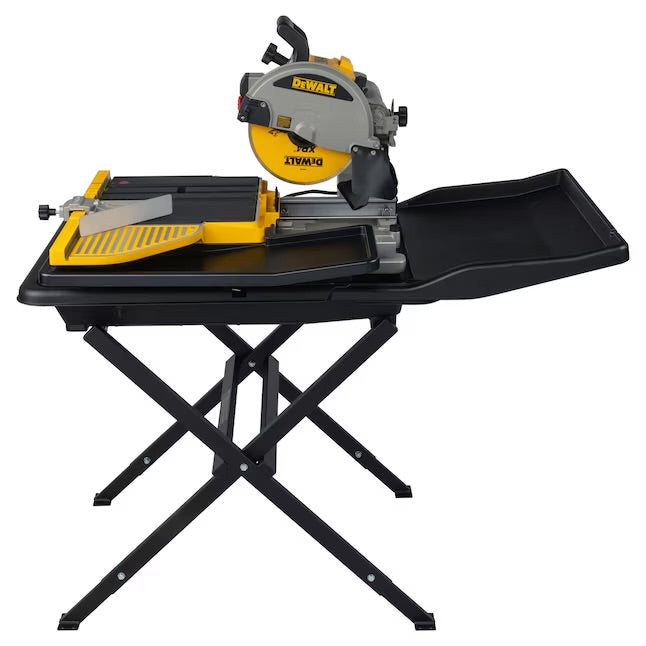 DEWALT 15A Wet Bridge Sliding Table Tile Saw with 10-Inch Blade and Stand