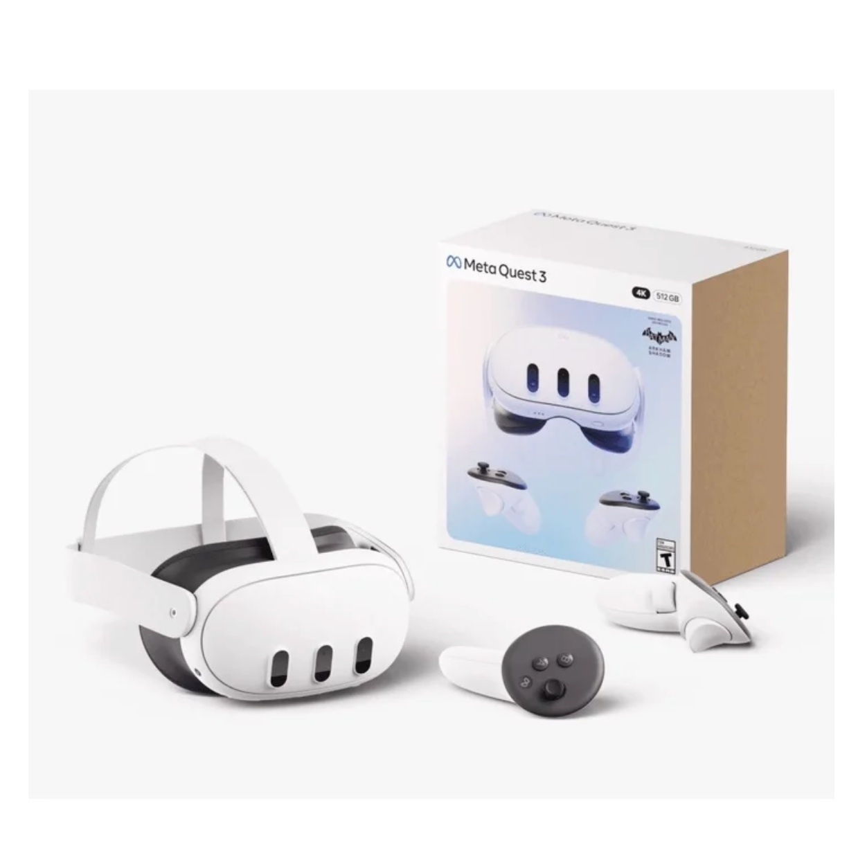 Meta Quest 3 512GB / VR Headset - 30% Sharper Resolution - 2X Graphics Processing Power - Wireless Virtual Reality - Access to Over 40 Games with a 3-Month Trial of Meta Horizon+