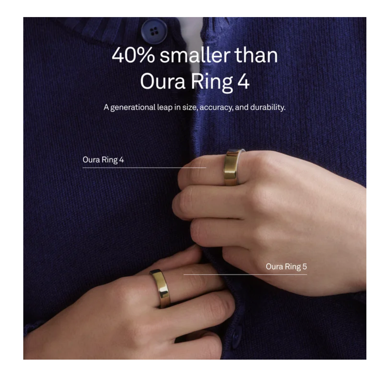 Oura Ring 5 - Black - Size 10 - the Smallest Smart Ring in the World - Sleep, Activity, Women's Health, AI Advisor, 1 Week Battery Life, Choose the Size Before You Buy, Compatible with Android and iOS