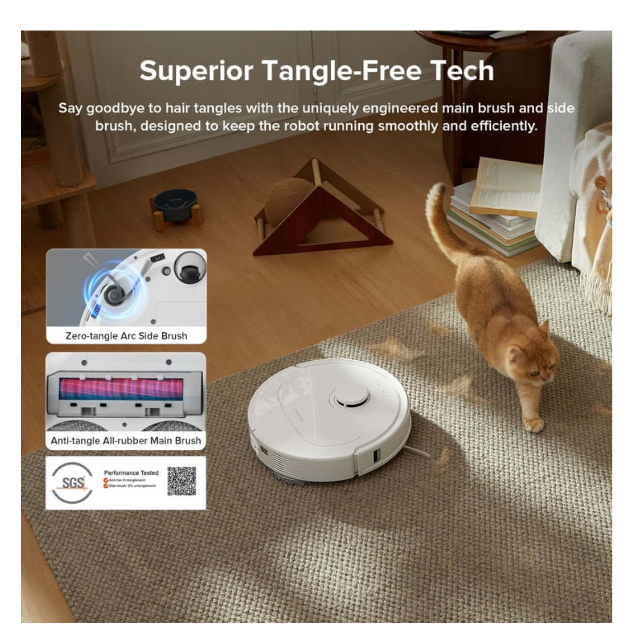 Roborock Qrevo Series Robot Vacuum and Mop, Automatic Mop for Washing and Drying, 8000Pa Suction, Self-Emptying, Anti-Tangle Brushes, Intelligent Obstacle Avoidance (QV 35A)