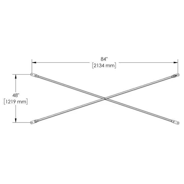 Build Frames 4-Tier Steel Scaffold Assembly 20' H x 5.14' L with 9800 lb Capacity