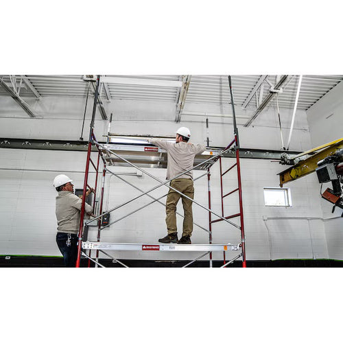 Build Frames 4-Tier Steel Scaffold Assembly 20' H x 5.14' L with 9800 lb Capacity