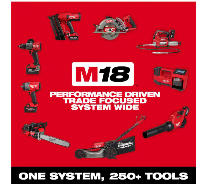 M18 FUEL 21-inch Brushless Self-Propelled Mower with String Trimmer, Blower, Hedge Trimmer, Chain Saw, (2) 12Ah Batteries and (1) 8Ah Batteries