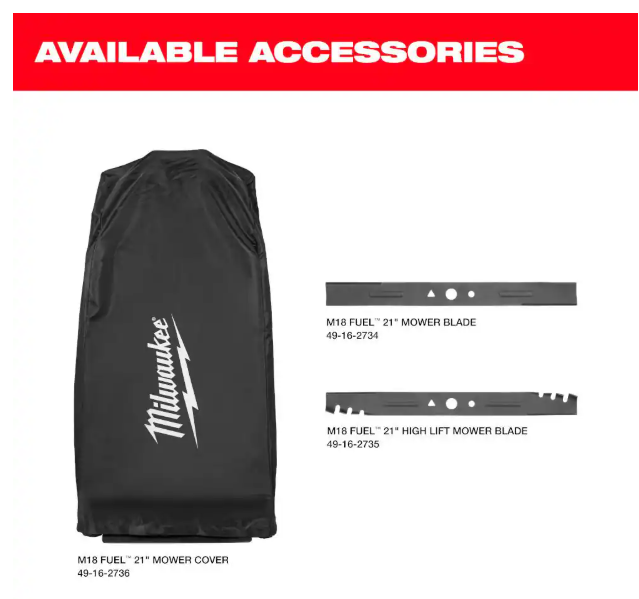 M18 FUEL 21-inch Brushless Self-Propelled Mower with String Trimmer, Blower, Hedge Trimmer, Chain Saw, (2) 12Ah Batteries and (1) 8Ah Batteries