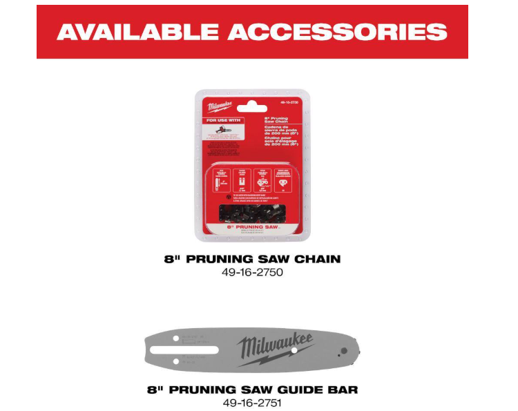 HATCHET M18 FUEL 8-Inch 18V Lithium-Ion Cordless Brushless Electric Chainsaw with 6.0Ah and 5Ah M18 Sawzall (2-Tool)