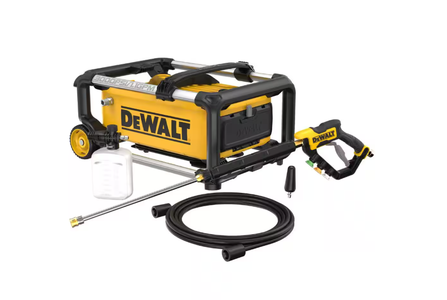 3000 PSI, 1.1 GPM and 15 A cold water electric pressure washer with internal equipment storage