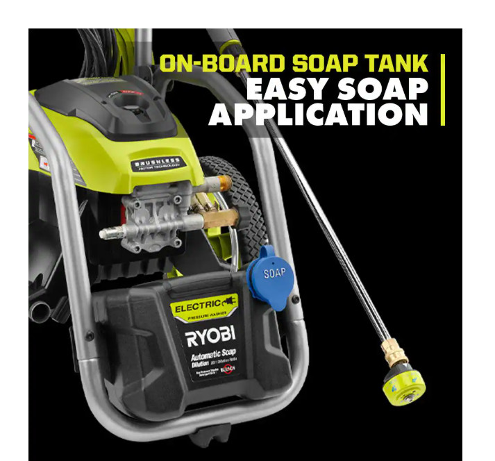 3000 PSI, 1.1 GPM Cold Water Electric Pressure Washer and 12-Inch Surface Cleaner with Caster Wheels