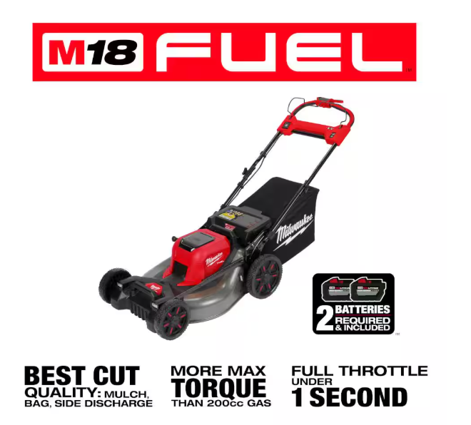 M18 FUEL 21-inch Dual Battery Brushless Cordless Self-Propelled Riding Mower with (2) 12.0 Ah Batteries and Rapid Charger