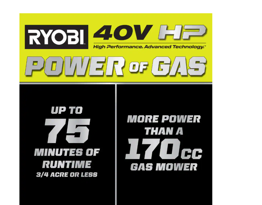 21-inch 40V HP Brushless Cordless Self-Propelled Lawn Mower with Multiple Blades and (2) 6.0 Ah Batteries and Charger