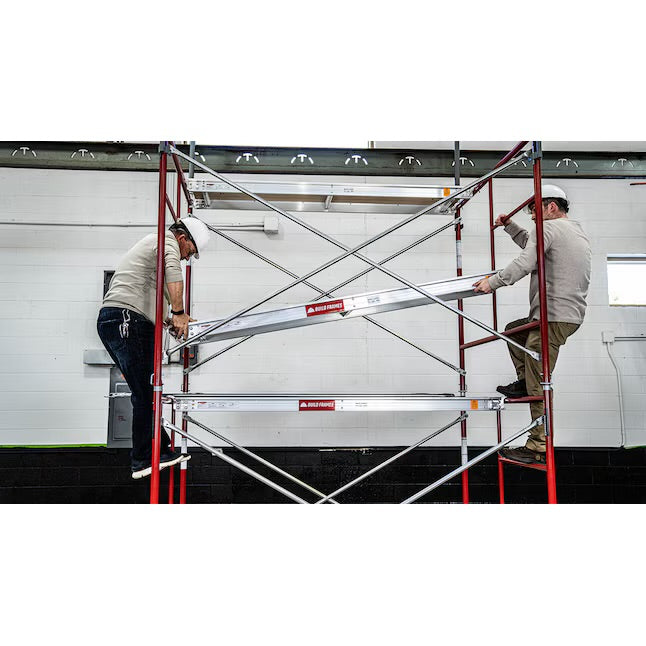 Build Frames 4-Tier Steel Scaffold Assembly 20' H x 5.14' L with 9800 lb Capacity