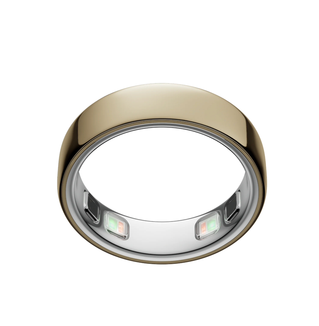 Oura Ring 5 - Golden - the Smallest Smart Ring in the World - Sleep, Activity, Women's Health, AI Advisor, 1 Week Battery Life, Choose the Size Before You Buy, Compatible with Android and iOS. SIZE 10