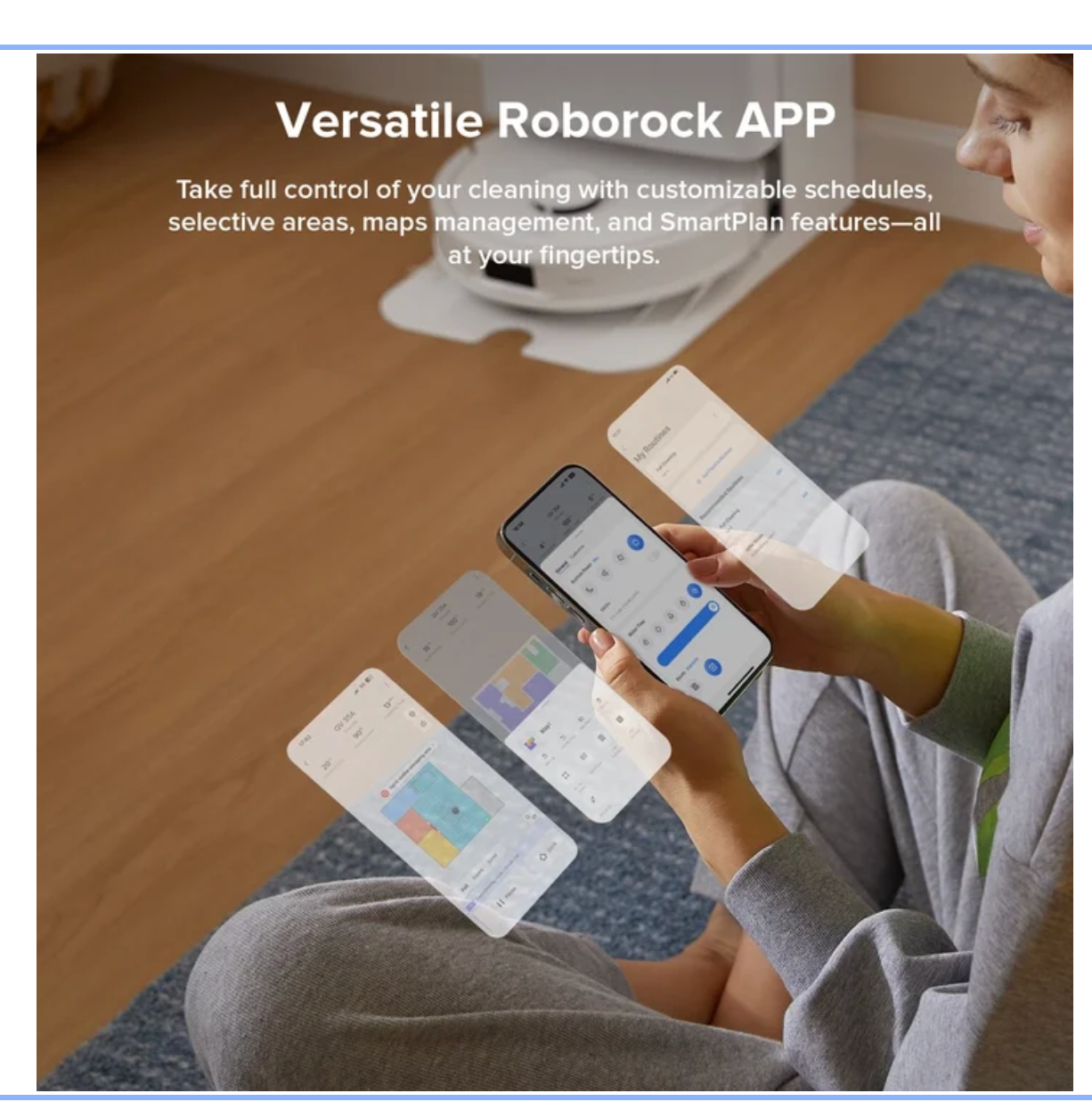 Roborock Qrevo Series Robot Vacuum and Mop, Automatic Mop for Washing and Drying, 8000Pa Suction, Self-Emptying, Anti-Tangle Brushes, Intelligent Obstacle Avoidance (QV 35A)