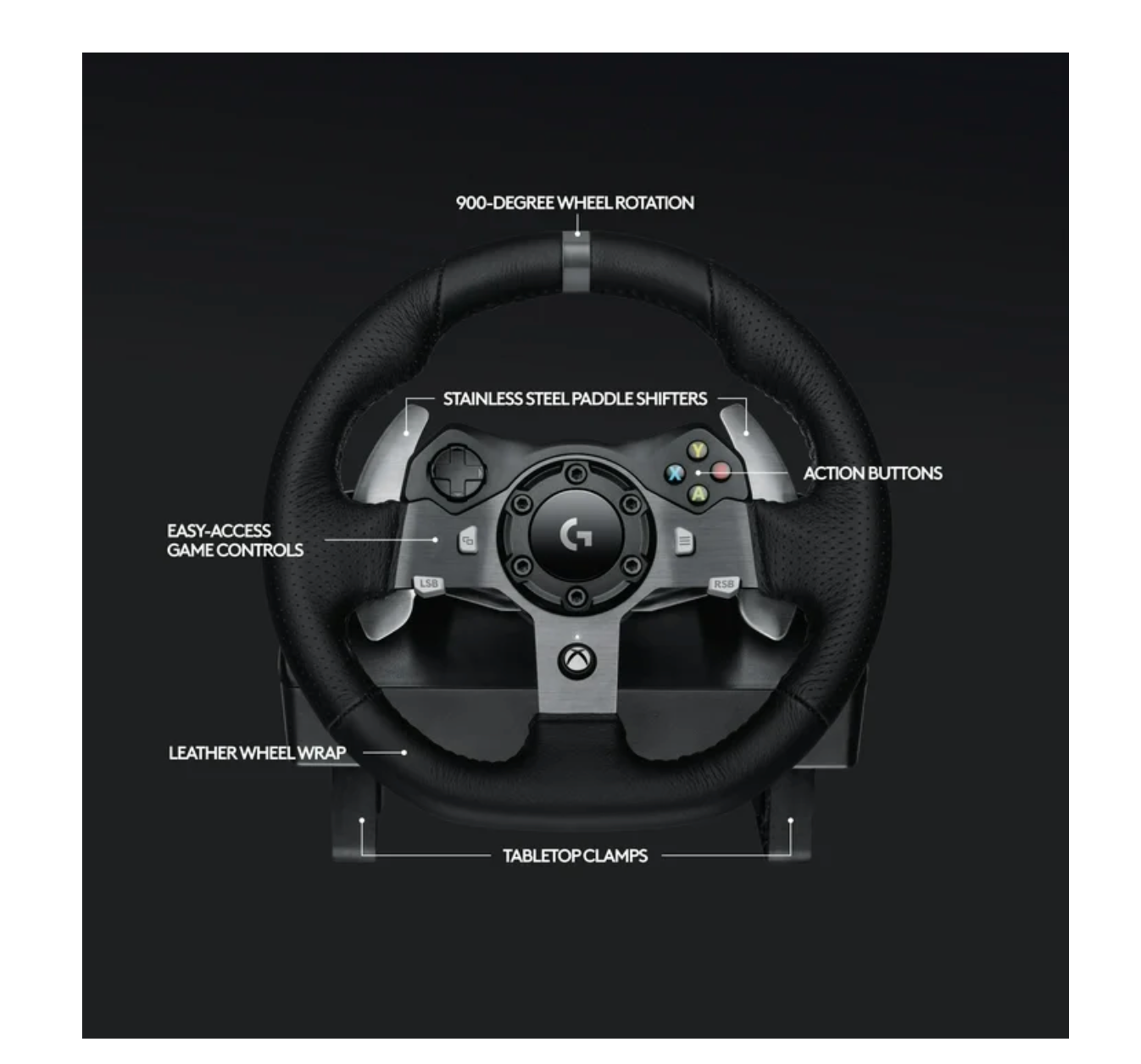 Logitech G920 Wheel and Gear Lever Pack for XBOX