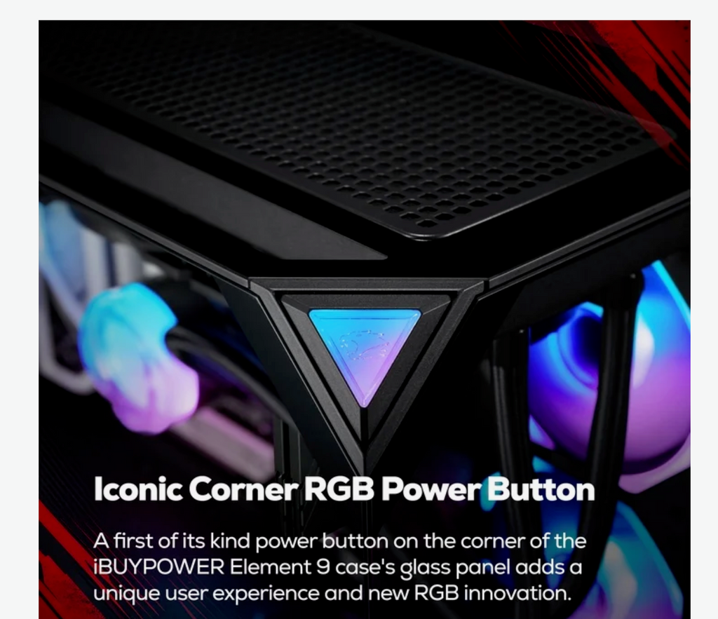 Gaming Desktop PC Element Pro, AMD Ryzen 7 7800X3D, NVIDIA GeForce RTX 5070 12GB, 32GB DDR5 RGB RAM, 1TB NVMe SSD, EPBA7N5701