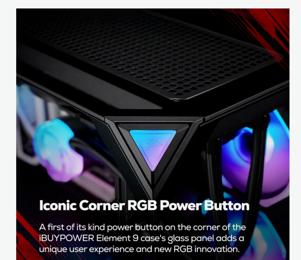 Gaming Desktop PC Element Pro, AMD Ryzen 7 7800X3D, NVIDIA GeForce RTX 5070 12GB, 32GB DDR5 RGB RAM, 1TB NVMe SSD, EPBA7N5701