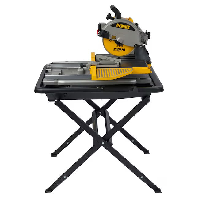 DEWALT 15A Wet Bridge Sliding Table Tile Saw with 10-Inch Blade and Stand